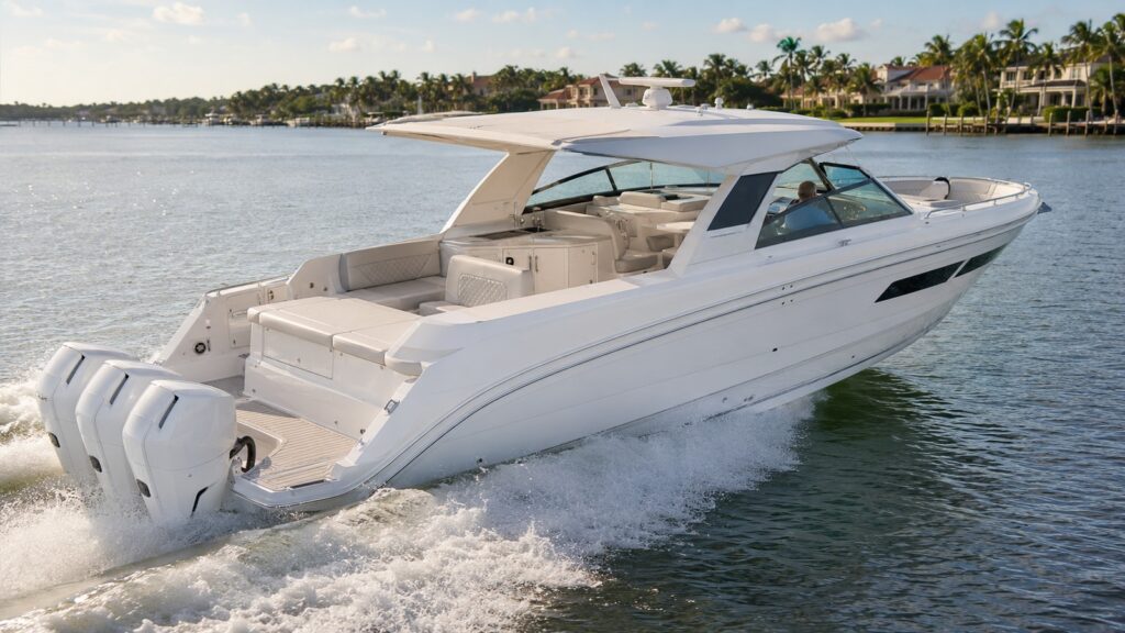 sea ray slx 400 outboard running hero 01