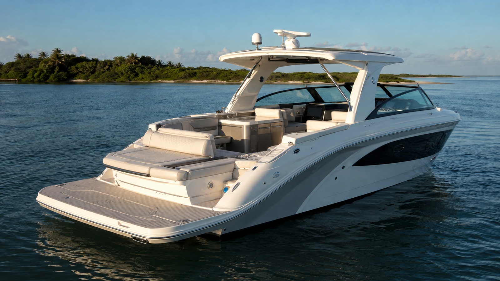 sea ray slx 400 transom seating 10