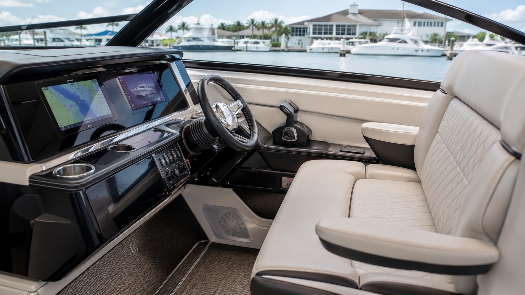 sea ray slx helm interior 19