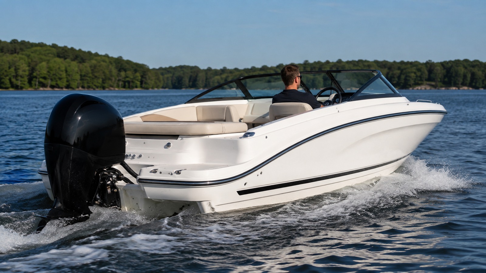sea ray spx 190 outboard rear quarter running 03