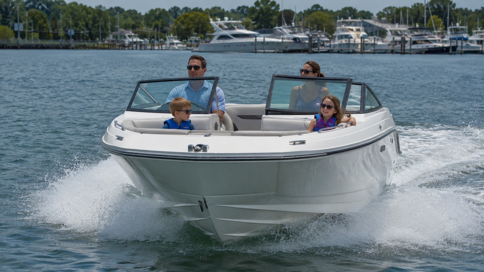 sea ray spx 230 bow on cruising 05