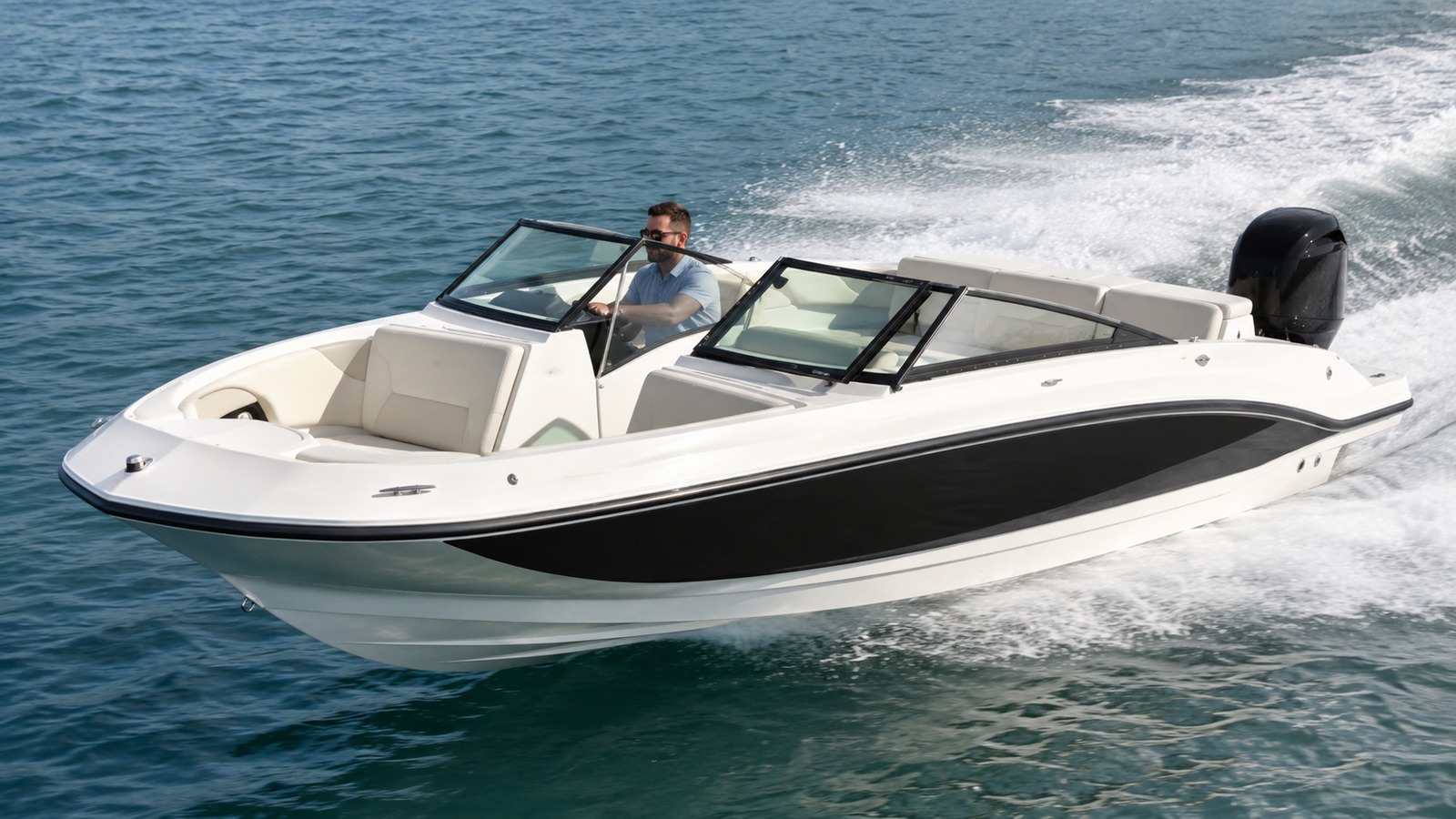 sea ray spx 230 outboard elevated underway 09