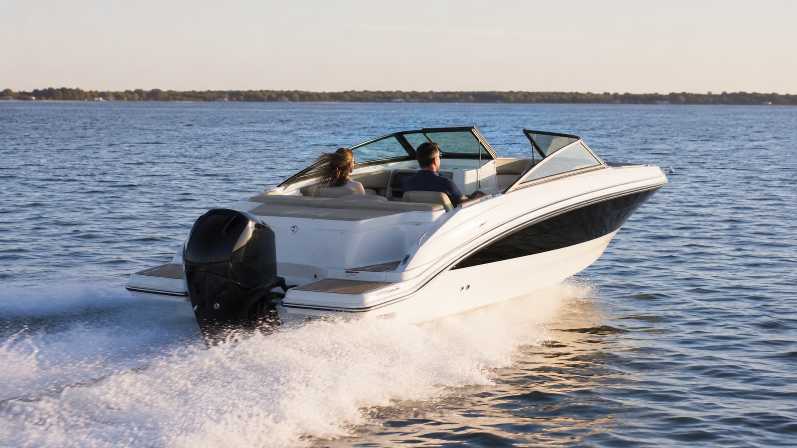 sea ray spx 230 outboard rear quarter running 03