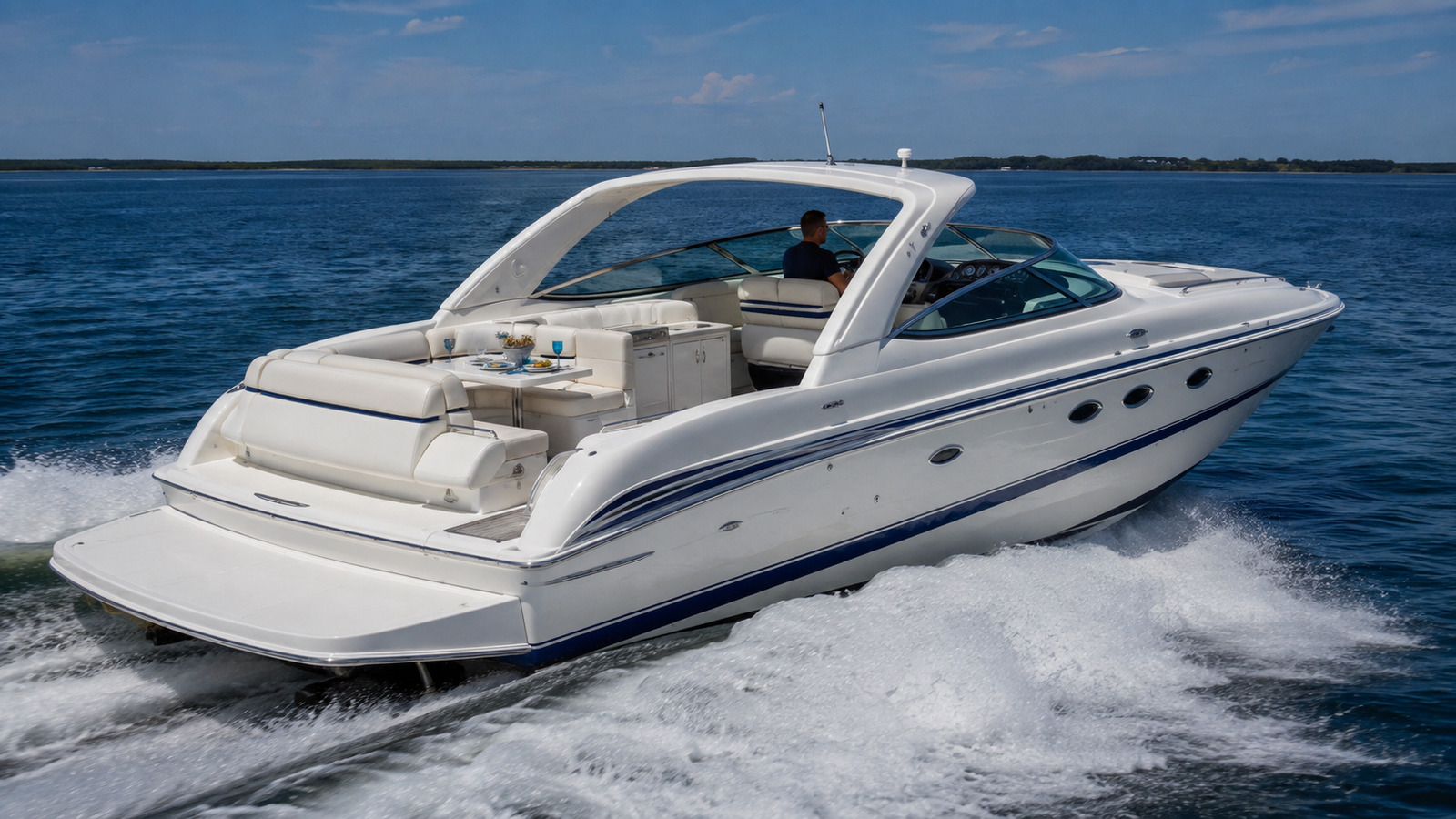 sea ray sun sport 370 rear quarter running 03
