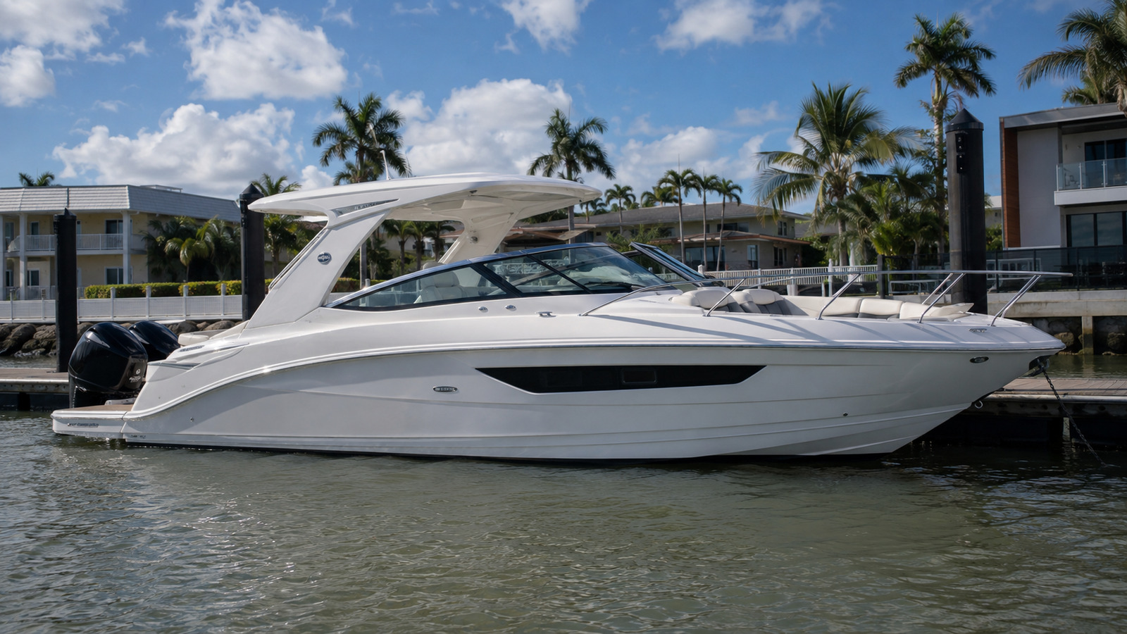 sea ray sundancer 320 outboard dockside profile 07