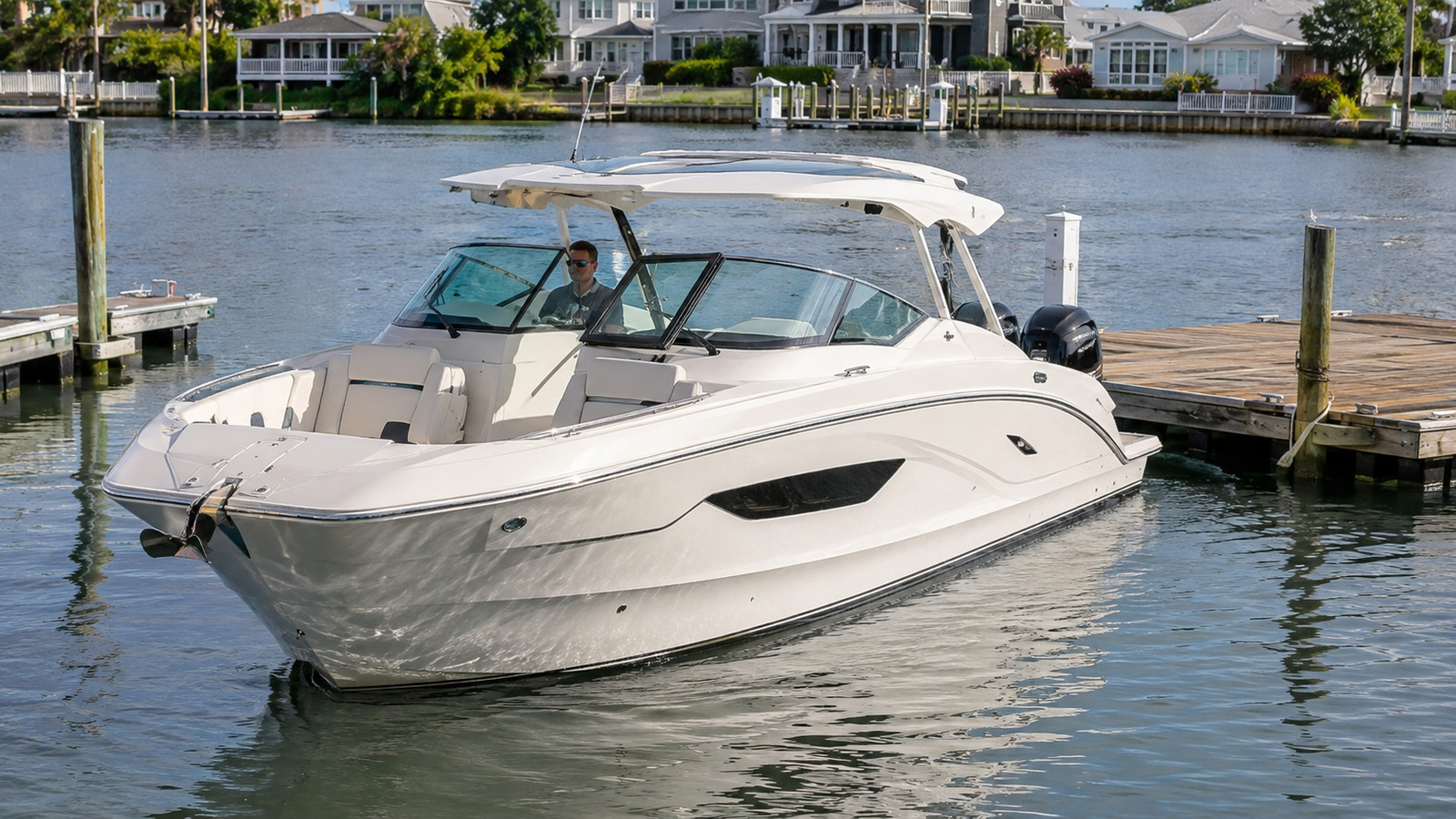 sea ray sundancer 320 outboard marina arrival 06