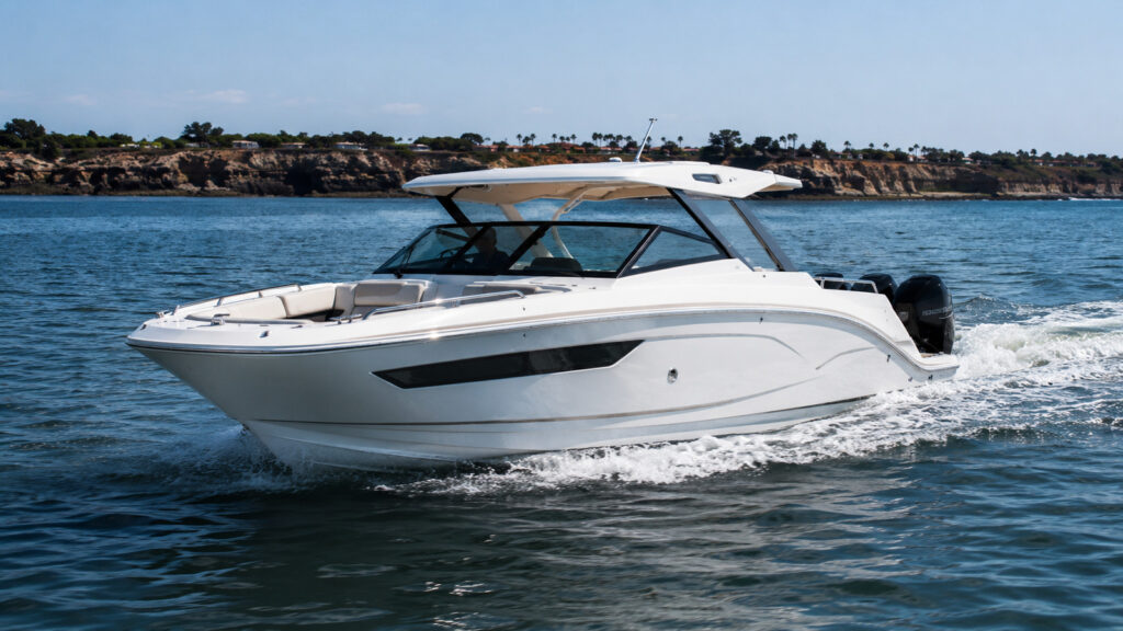 sea ray sundancer 320 outboard running hero 01