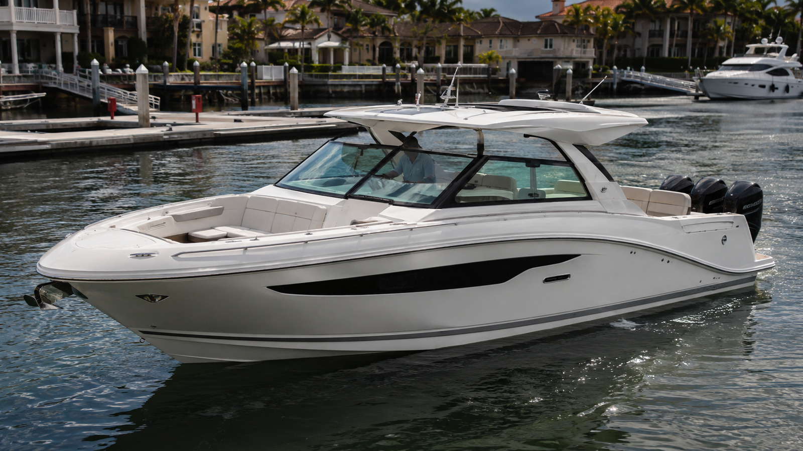 sea ray sundancer 370 outboard marina arrival 06