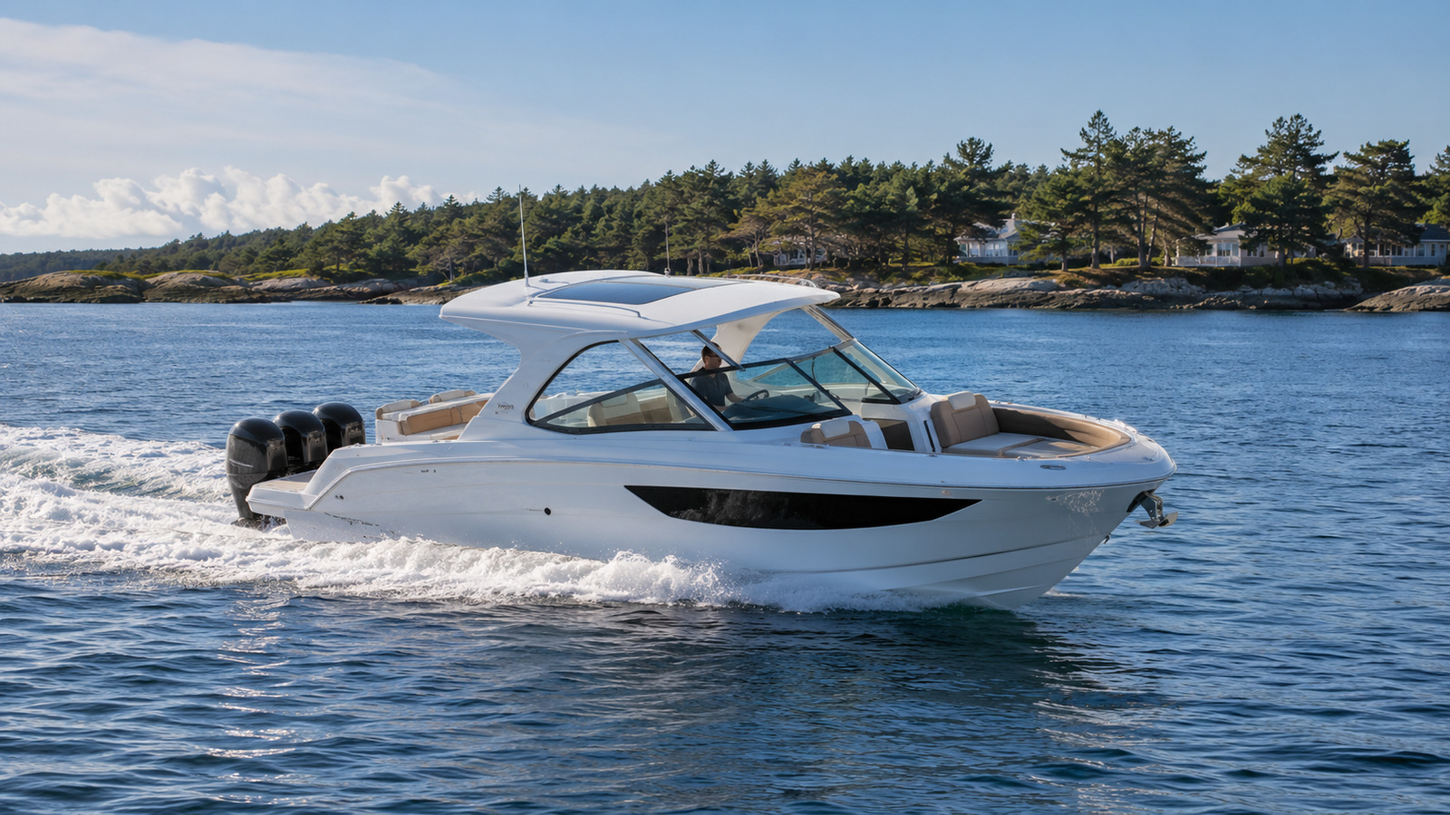 sea ray sundancer 370 outboard premium exterior hero 25