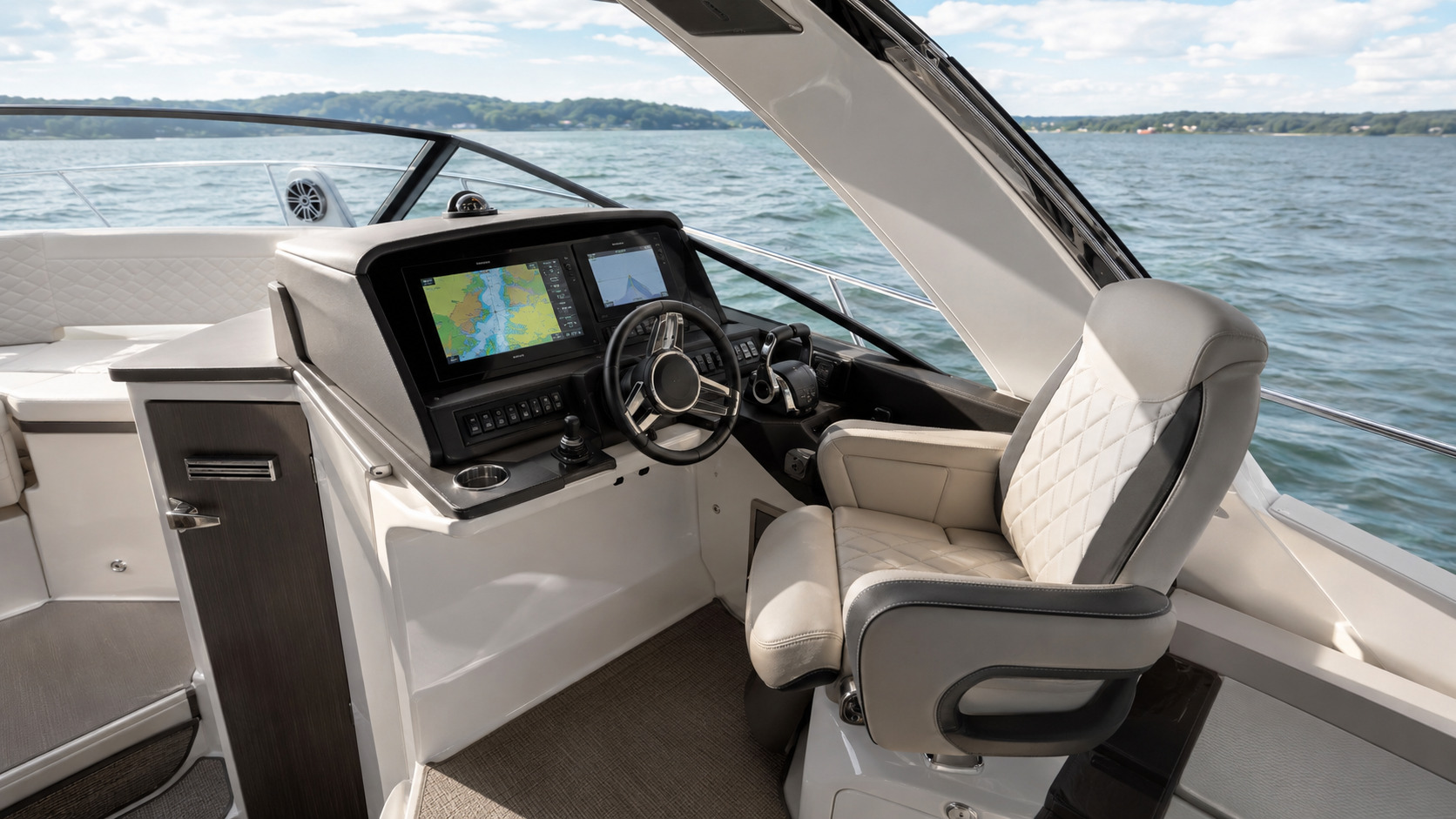 sea ray sundancer helm interior 13