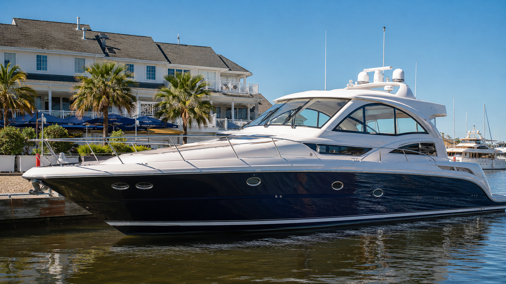 sea ray yacht motor yacht dockside profile 03