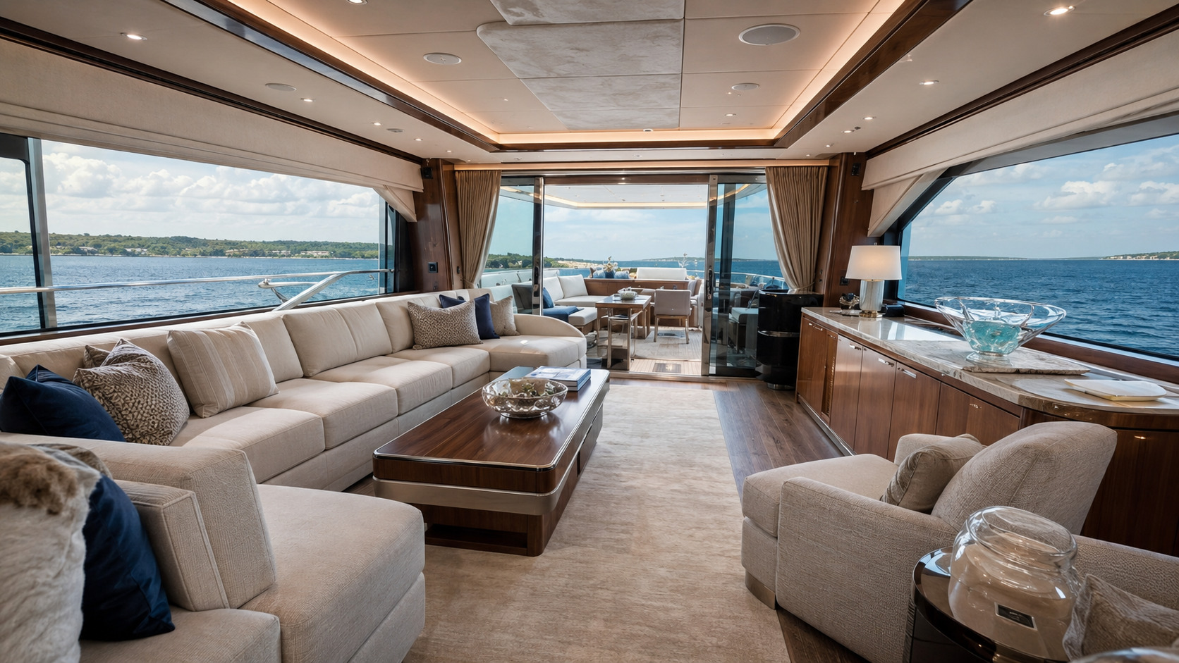 sea ray yacht motor yacht salon interior 06