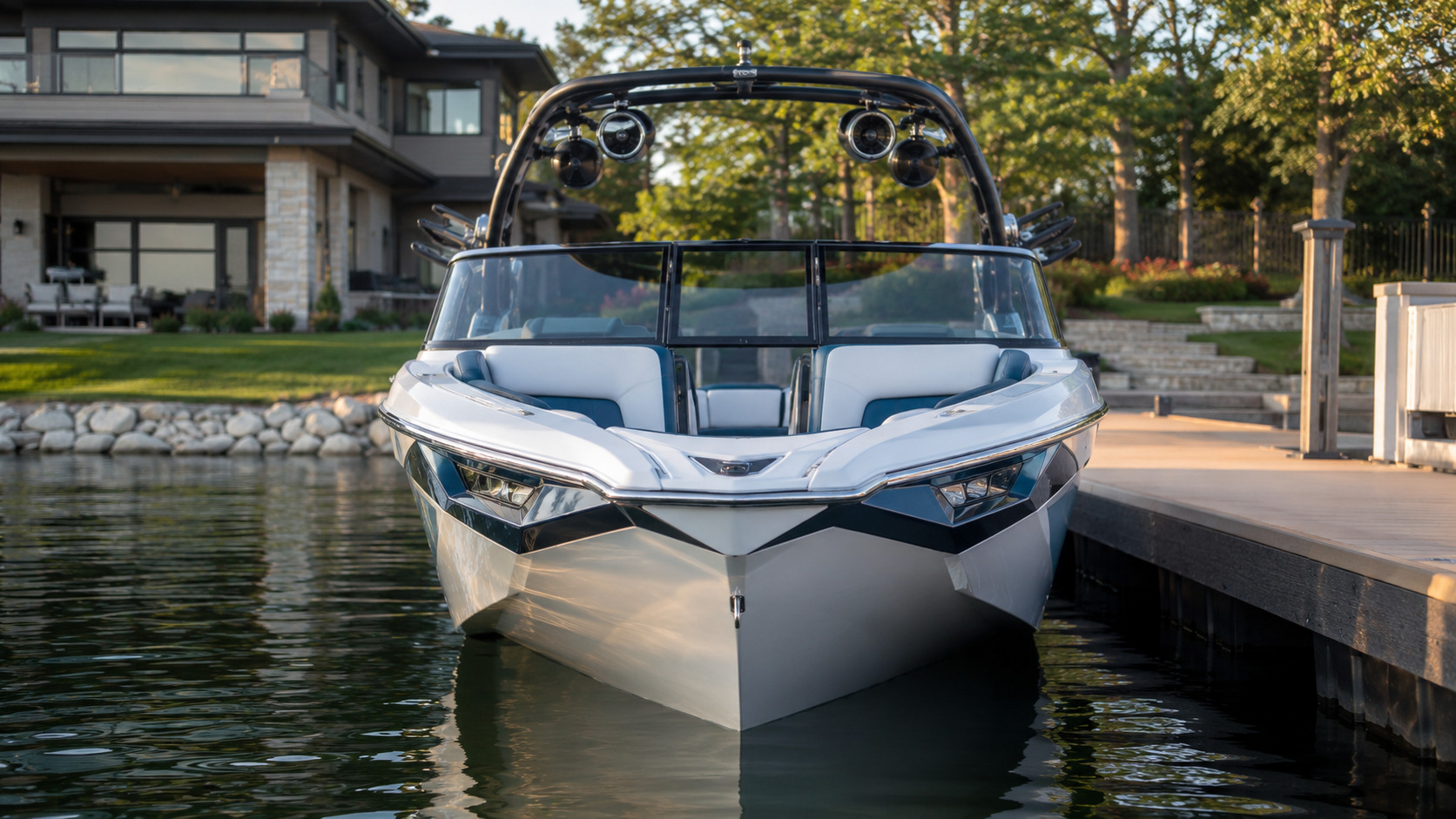 malibu boats m series m230 private dock bow on 17