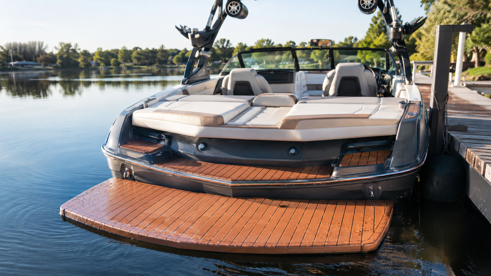 malibu boats m series m230 swim platform angle 12