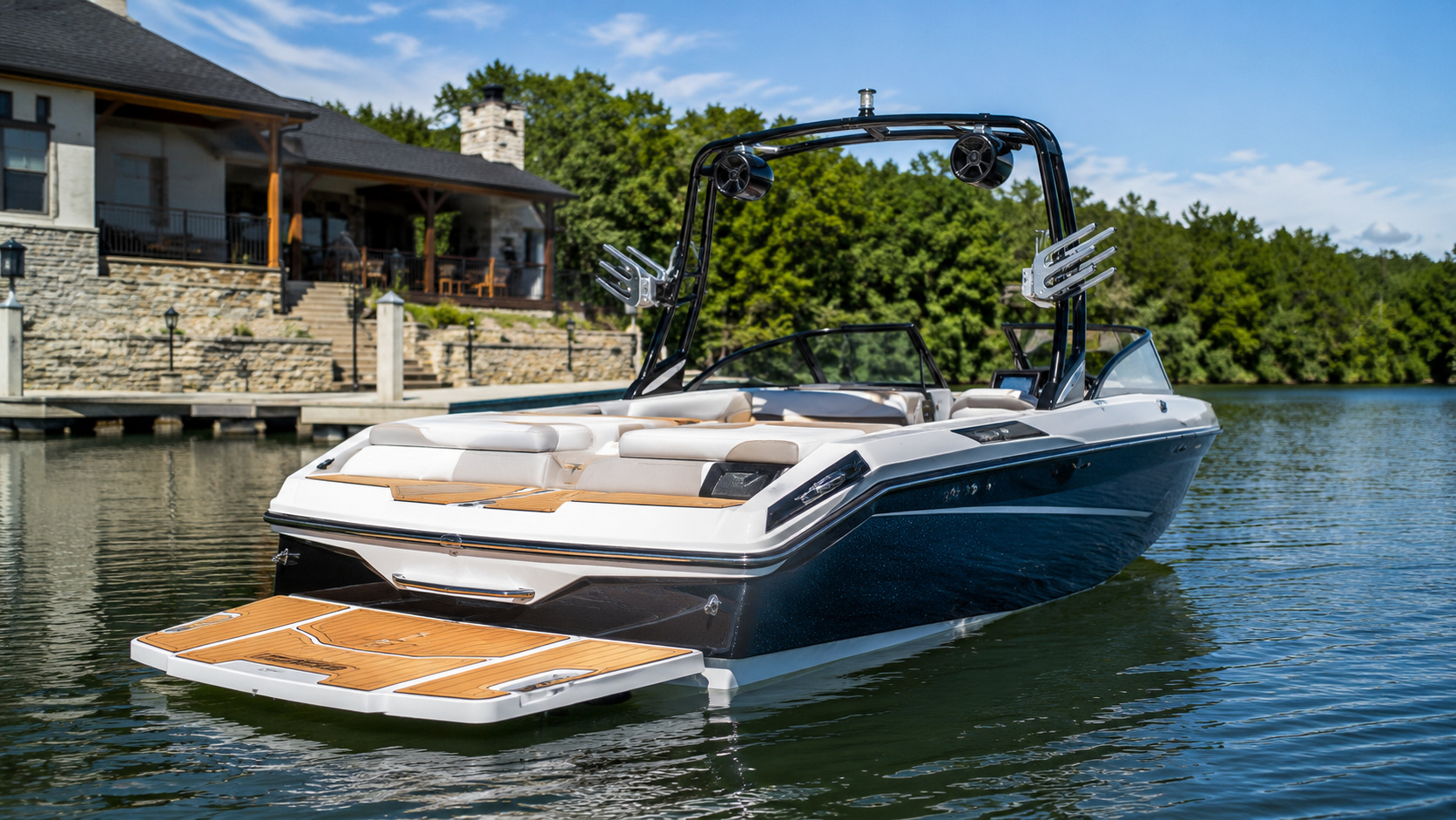 malibu boats mxz series 22 mxz stern lounge swim platform 11