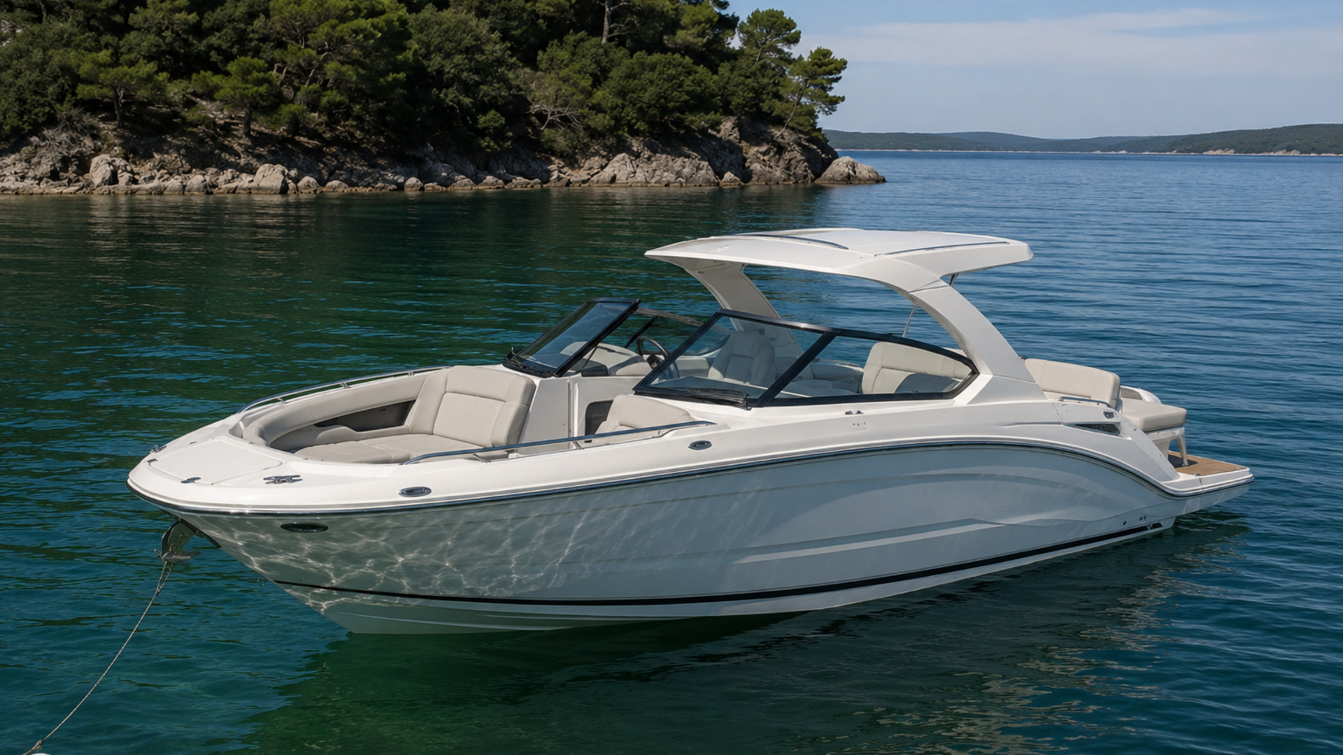 pursuit boats dc 246 anchored cove relaxing 18