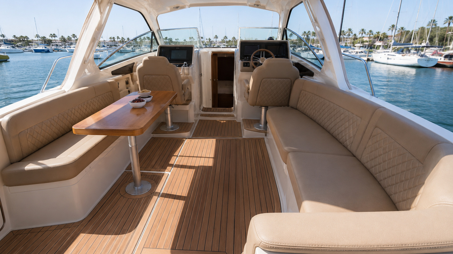 pursuit boats dc 306 cockpit social seating 07