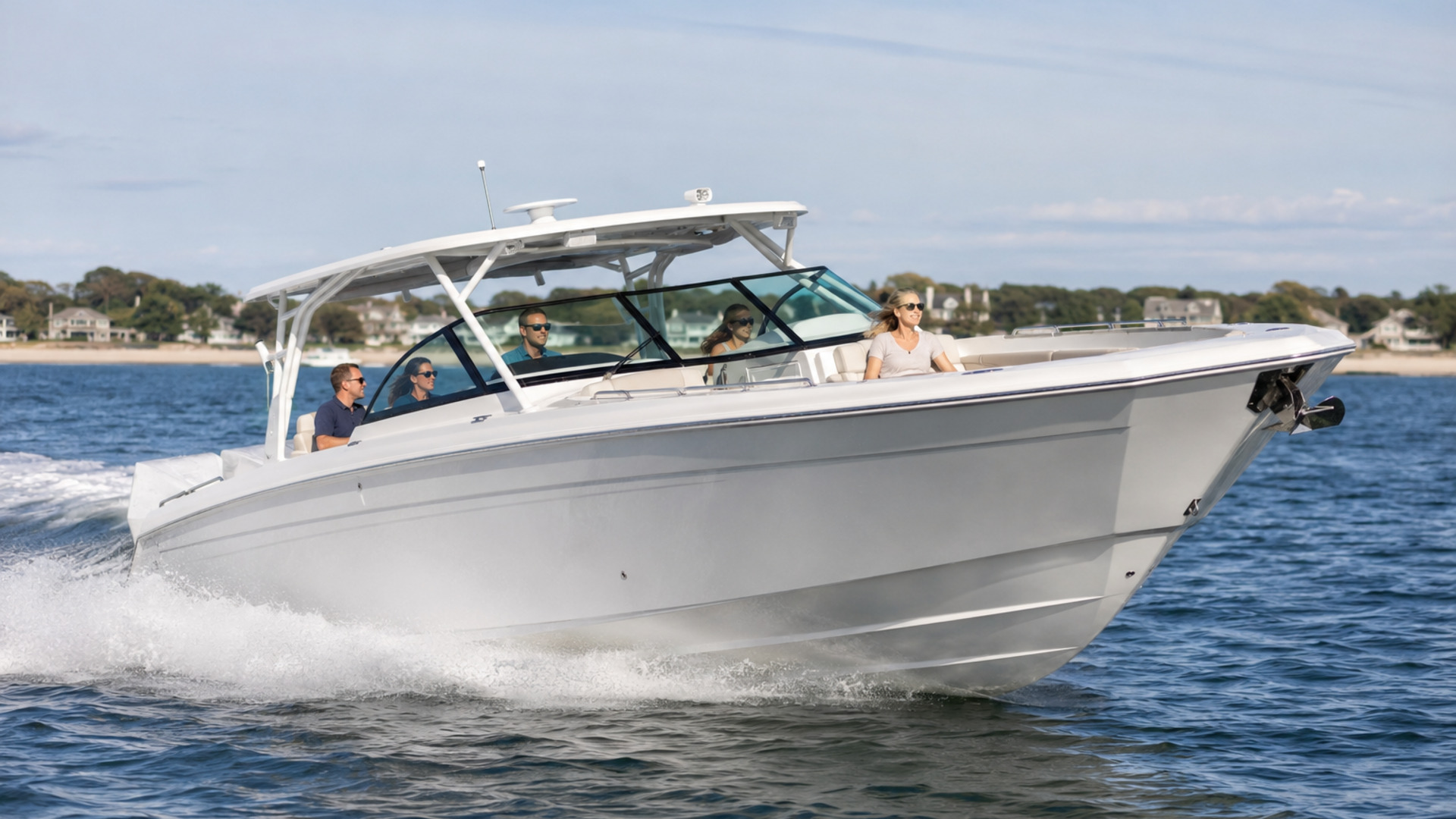 pursuit boats dc 306 front quarter running 02