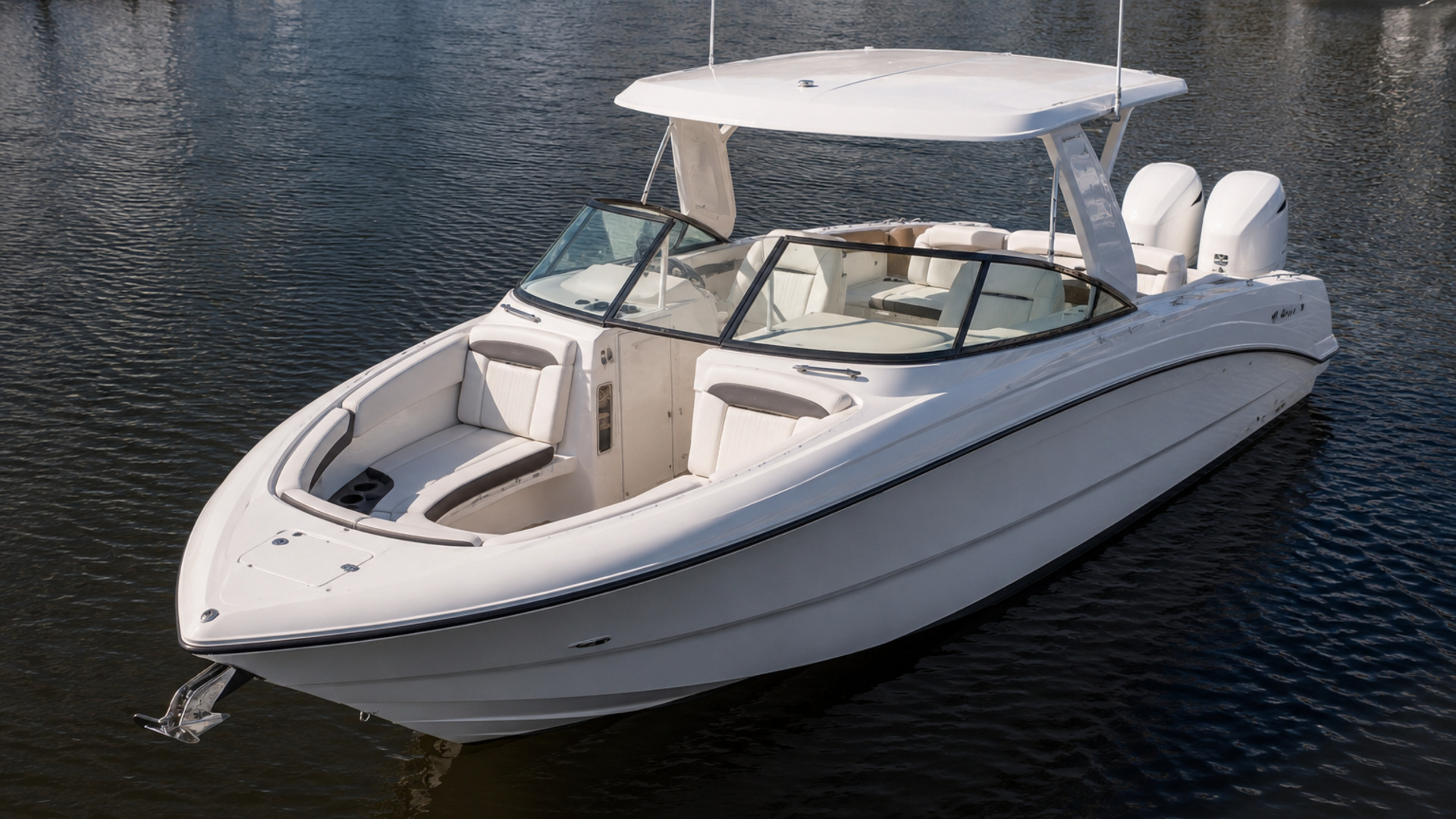 pursuit boats dc 326 elevated wide exterior 05