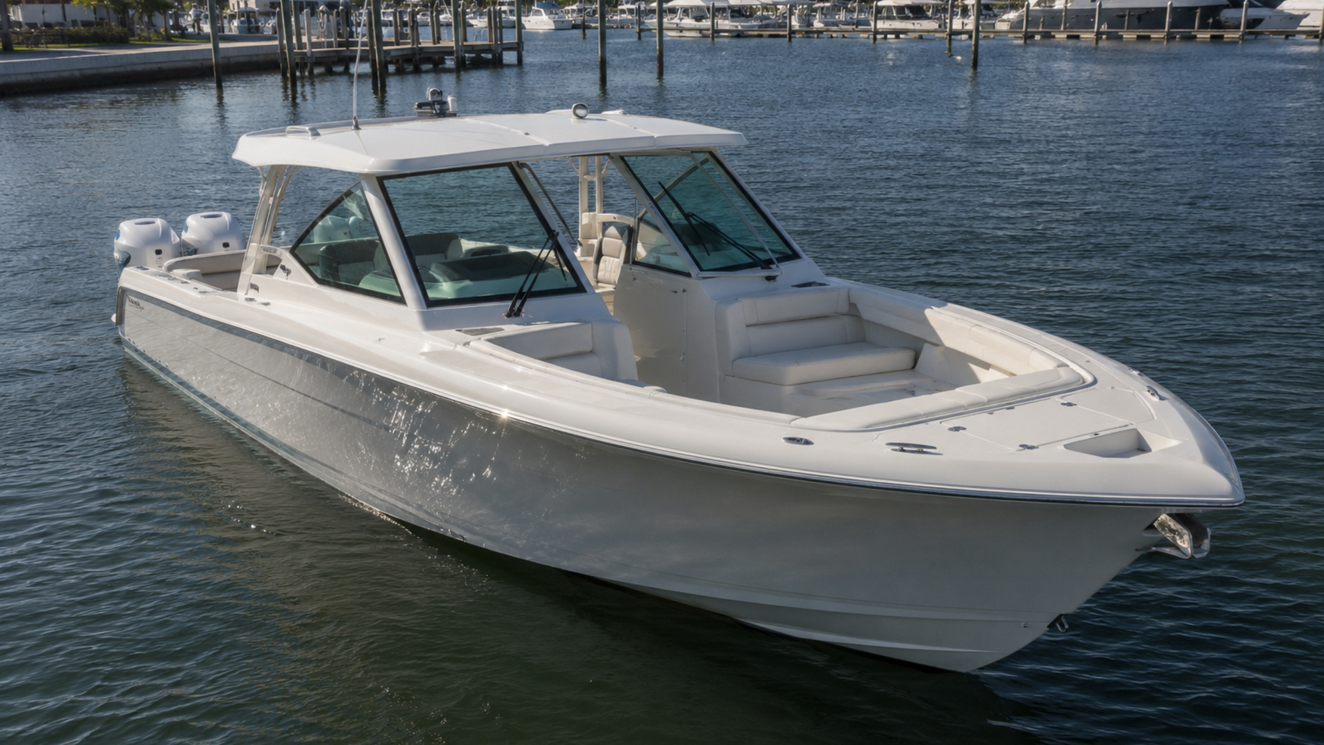 pursuit boats dc 365 elevated wide exterior 05