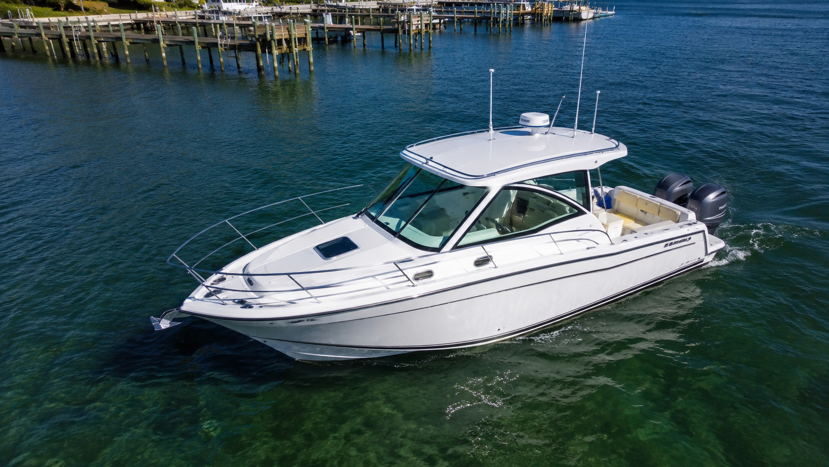 pursuit boats offshore os 325 elevated wide exterior 05