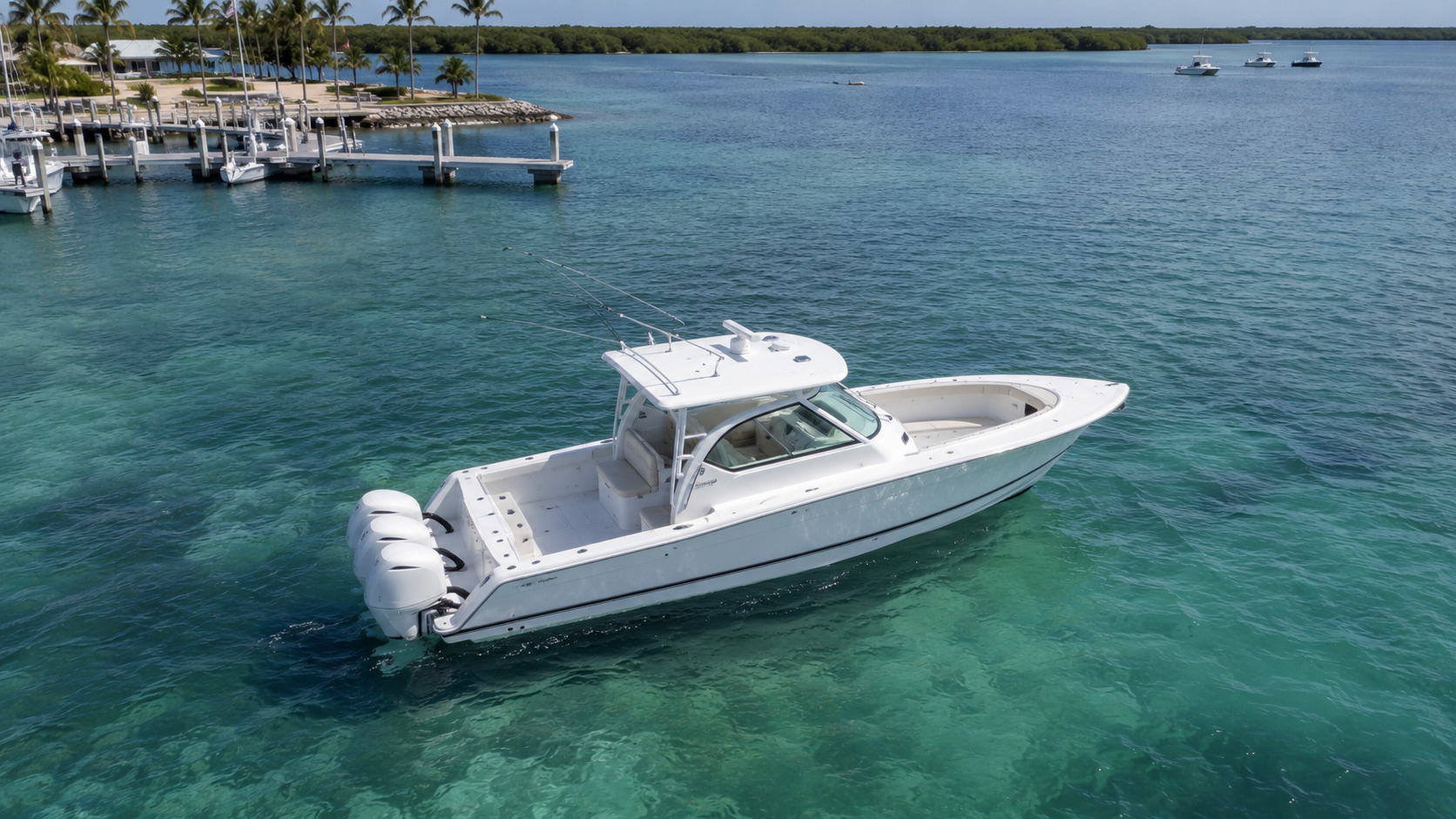 pursuit boats offshore os 355 elevated wide exterior 05