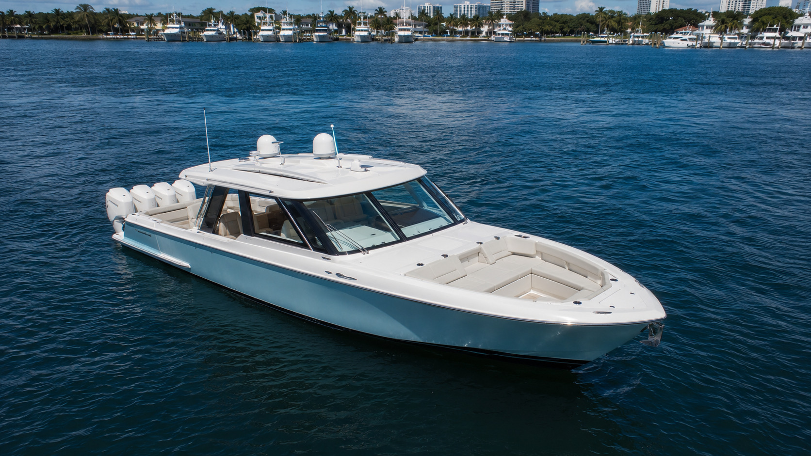 pursuit boats offshore os 445 elevated wide exterior 05