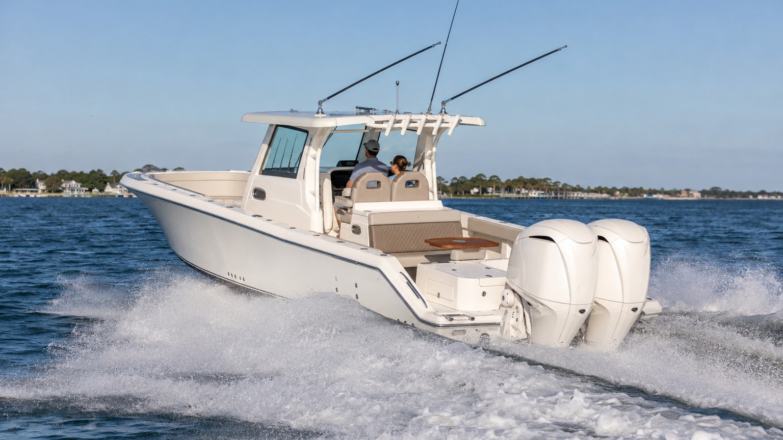 pursuit boats s 328 rear quarter running 03