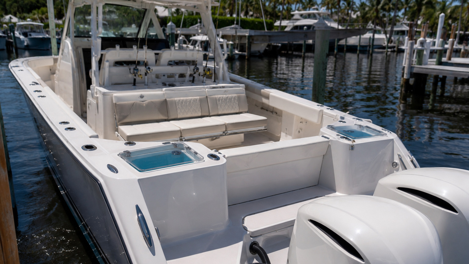pursuit boats s 328 stern cockpit angle 07