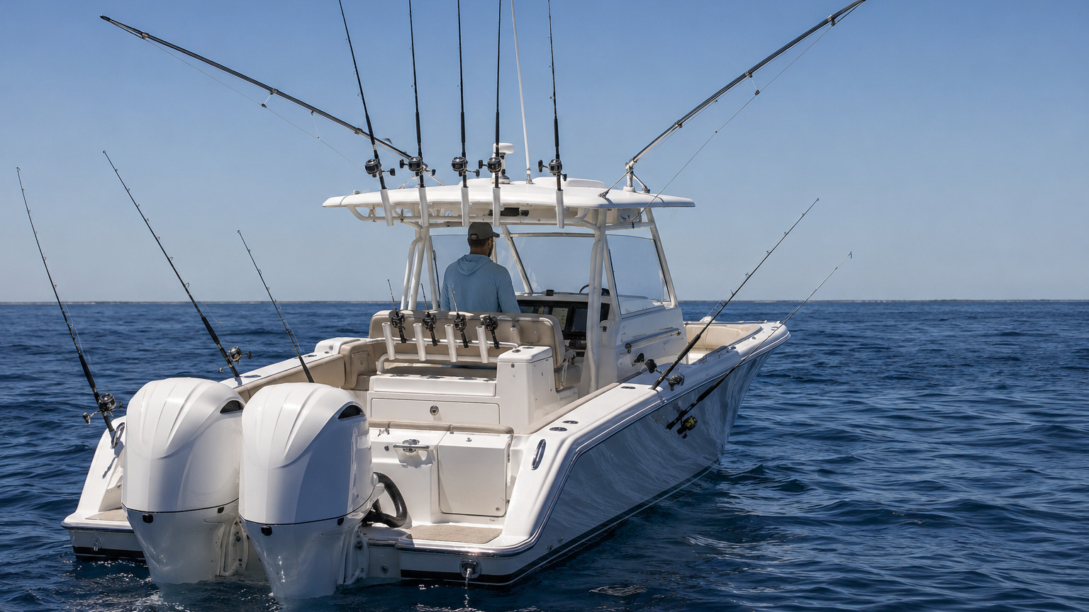 pursuit boats s 328 trolling setup 15