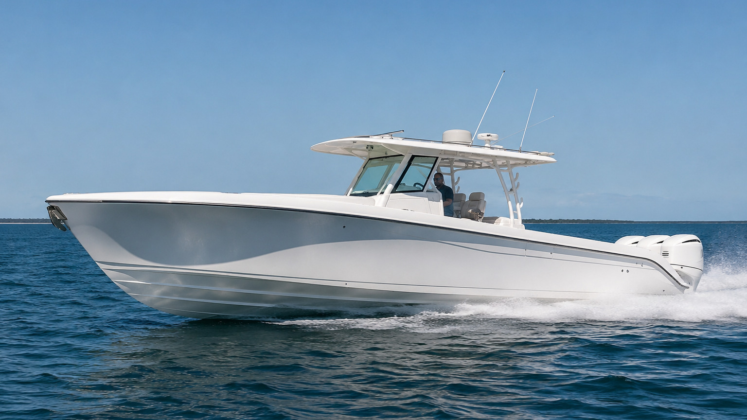 pursuit boats s 358 side profile underway 10