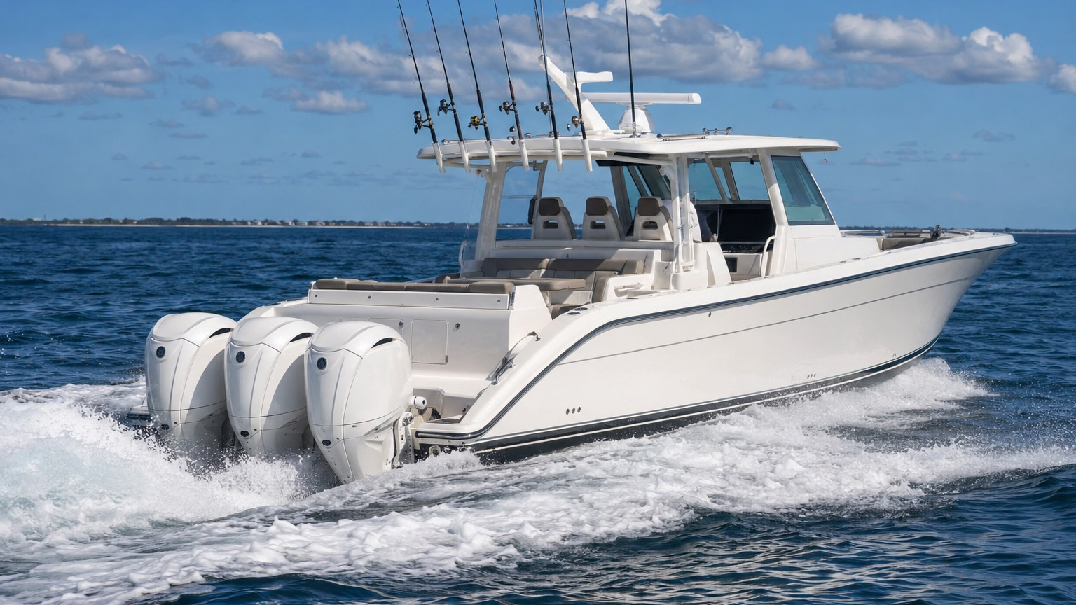 pursuit boats s 388 trolling setup 15