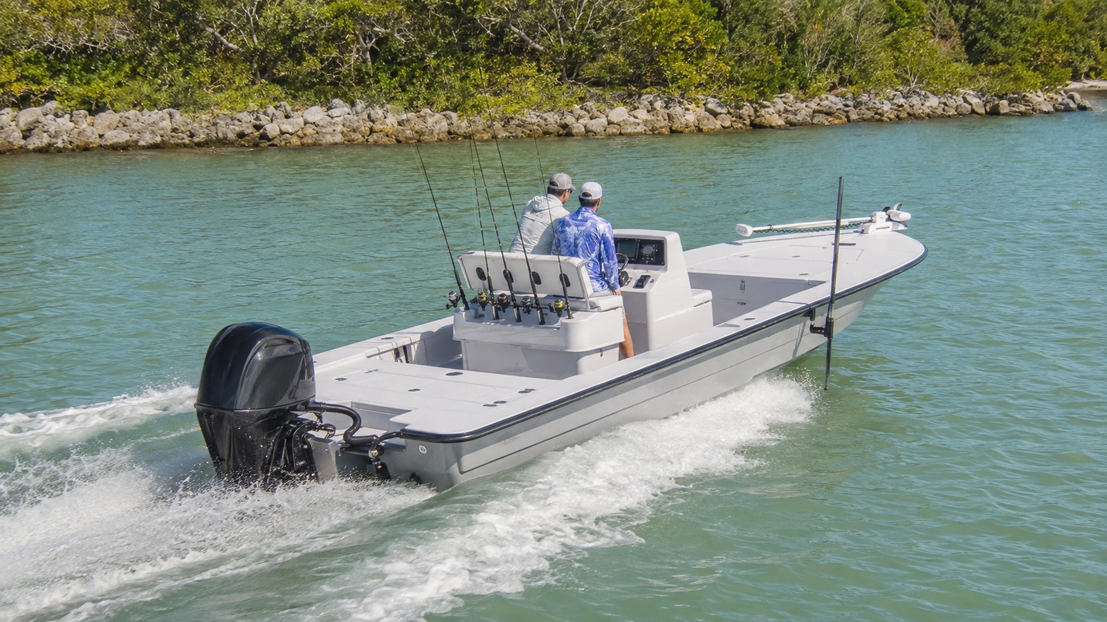 yellowfin boats 24 carbon elite rear quarter running 03