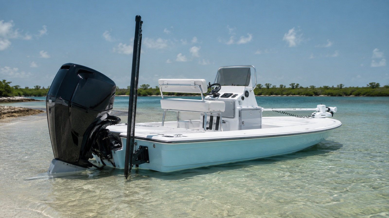 yellowfin boats 24 carbon elite shallow anchor deployed 25