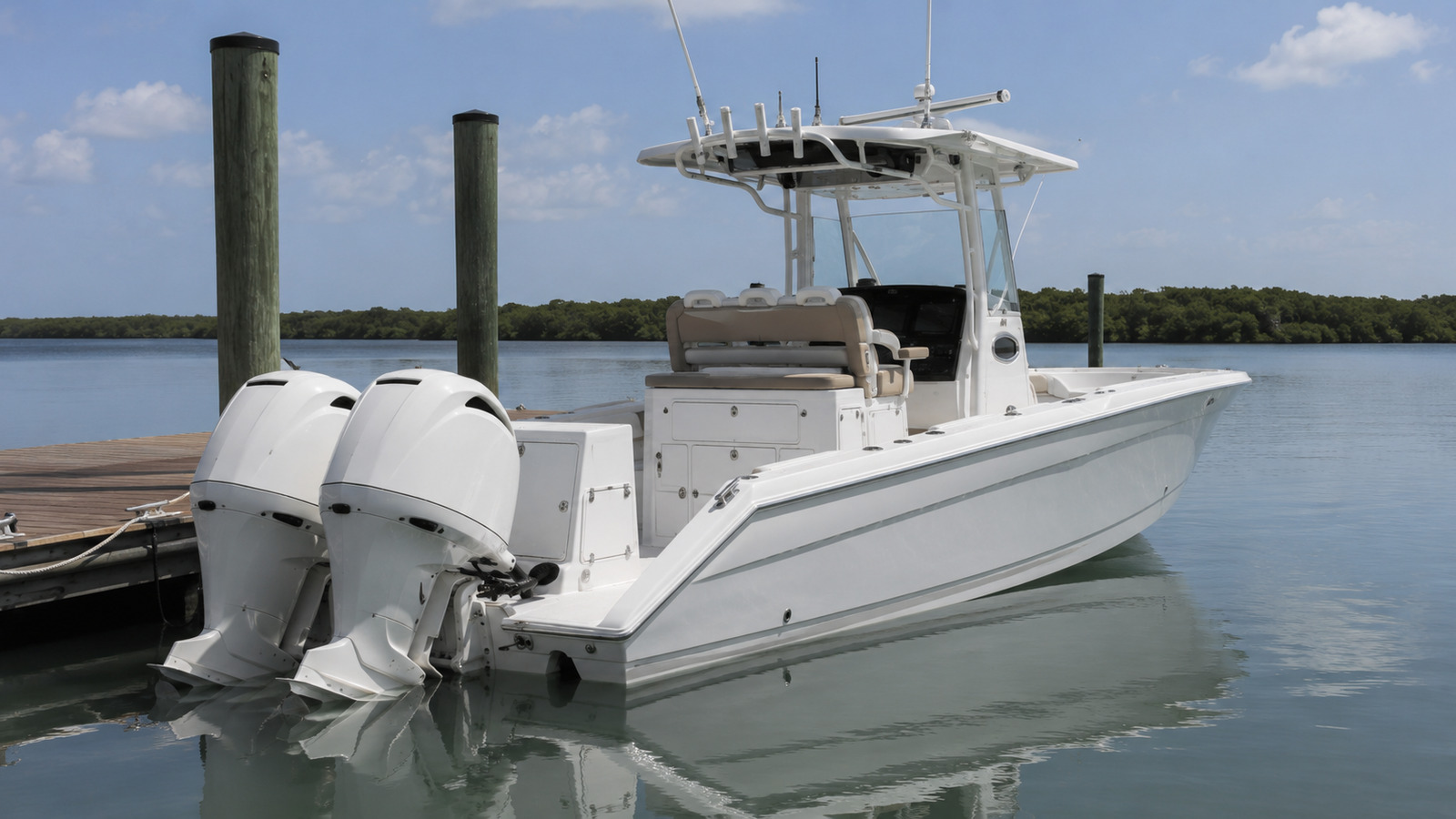 yellowfin boats 32 offshore stern quarter dockside 11