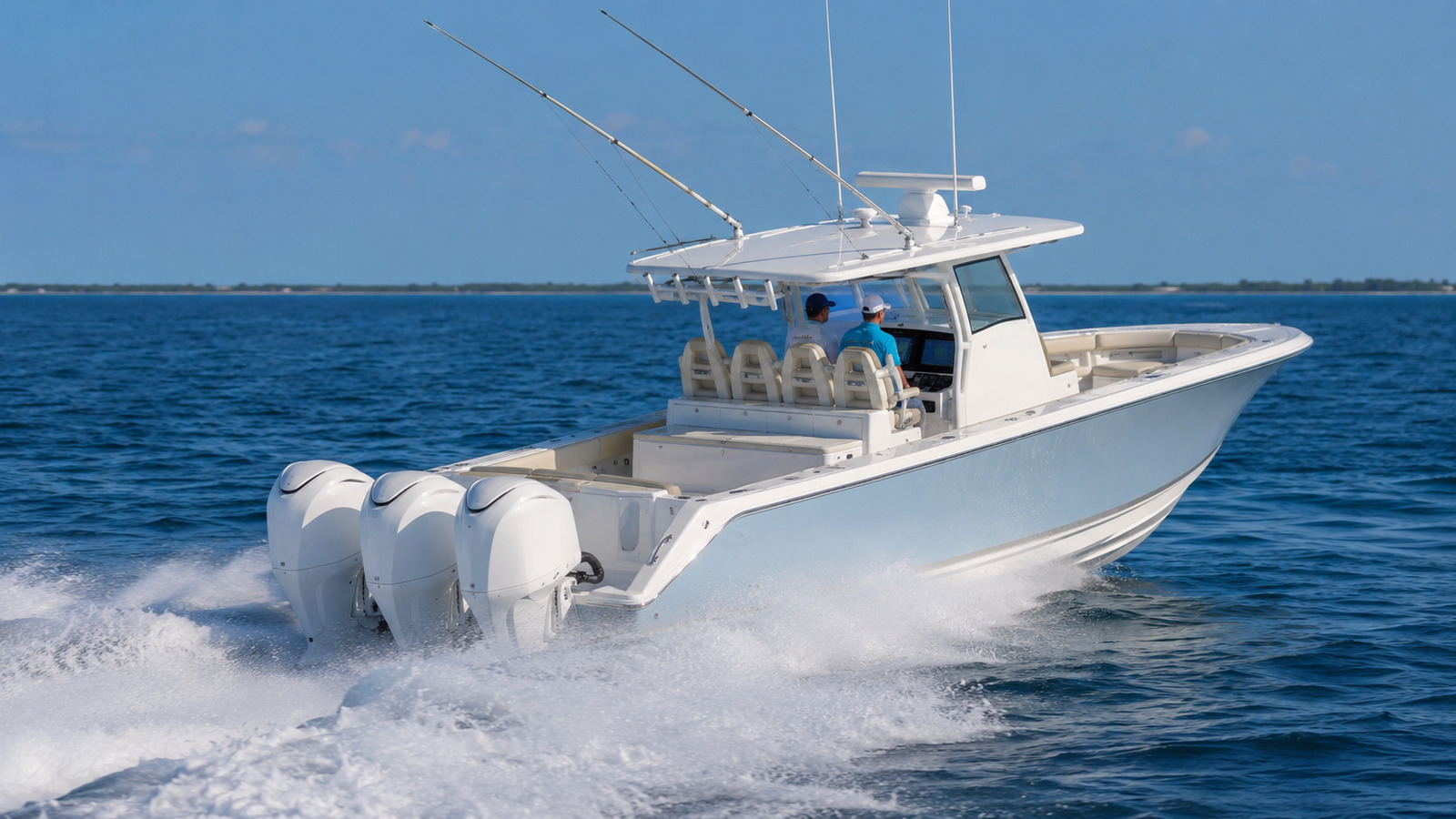 yellowfin boats 34 offshore rear quarter running 03