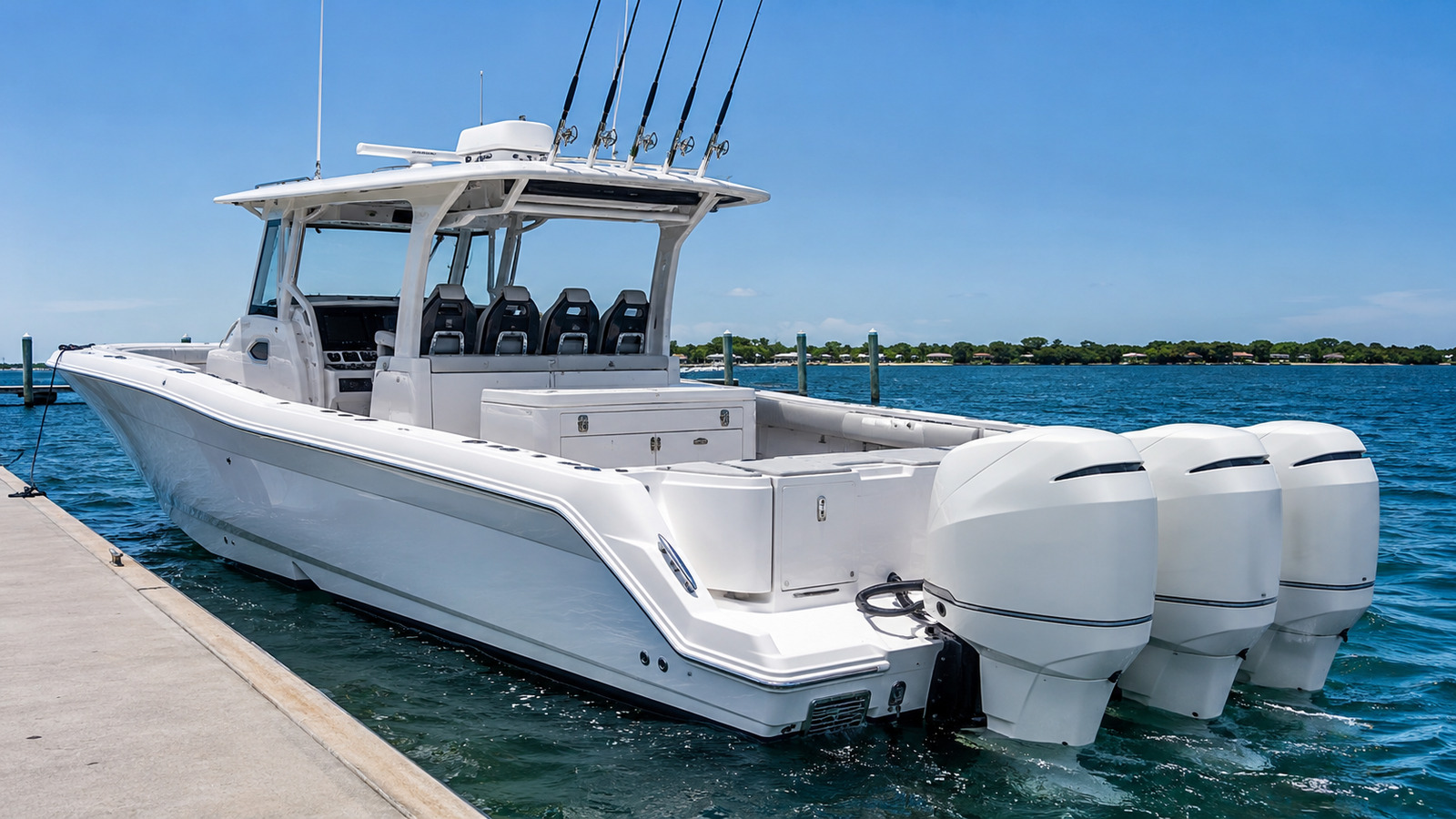 yellowfin boats 34 offshore stern quarter dockside 11
