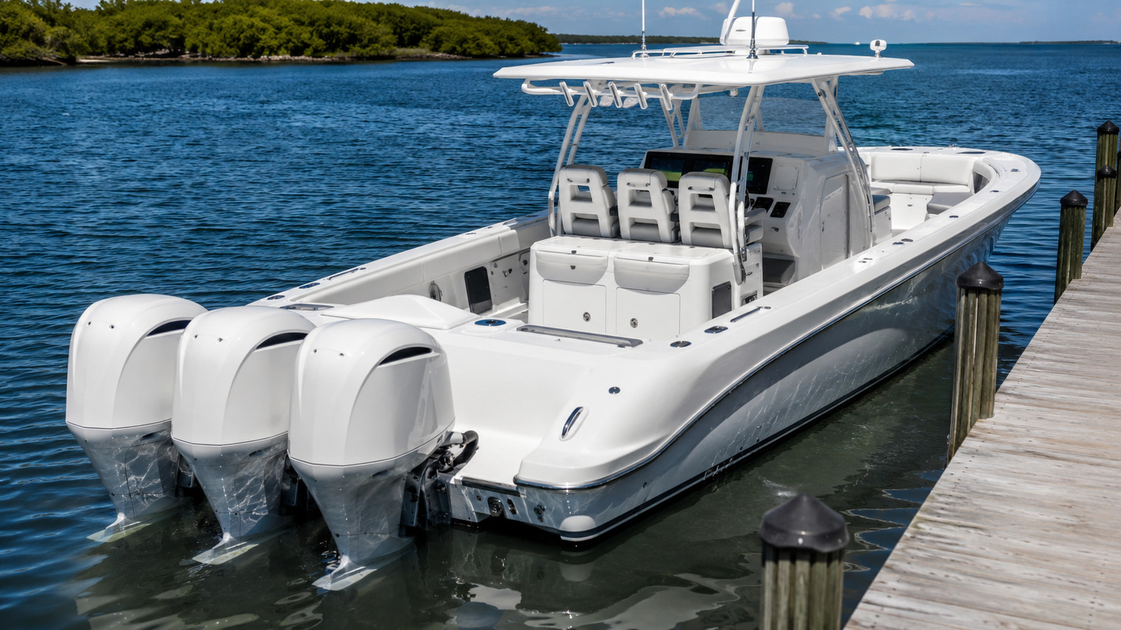 yellowfin boats 36 offshore stern quarter dockside 11