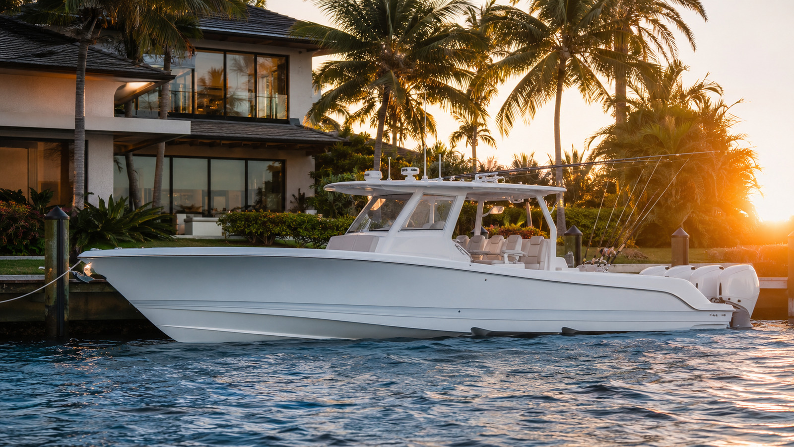yellowfin boats 39 offshore sunset dockside 25