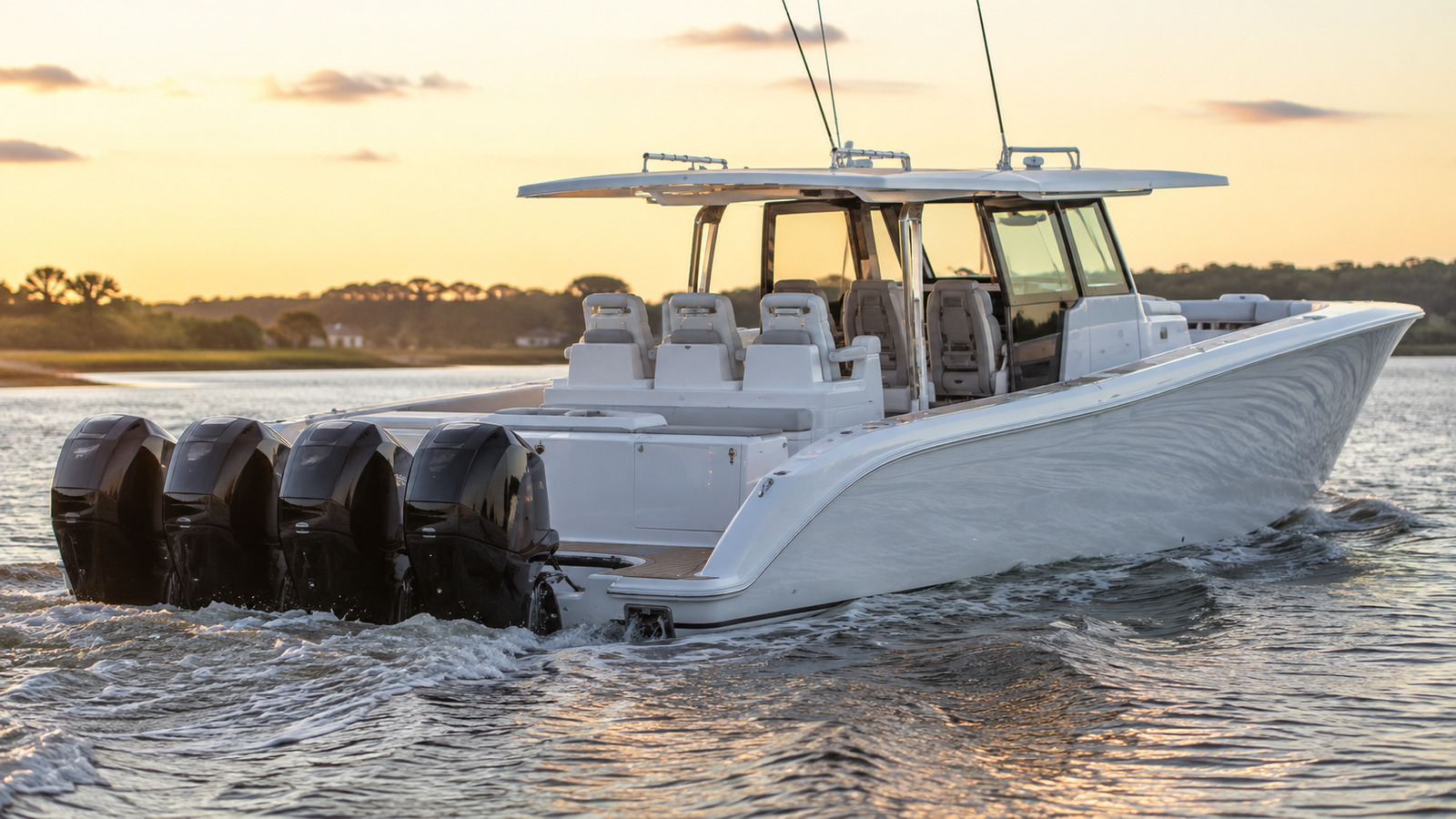 yellowfin boats 54 offshore hero golden hour 01
